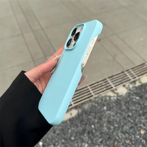 YOGISU Für iPhone 16ProSilikon-Ultradünne, Matte TPU-Hülle, luxuriöse, Fluoreszierende, stoßfeste Hülle (Für iPhone 16Pro/Blau) von YOGISU