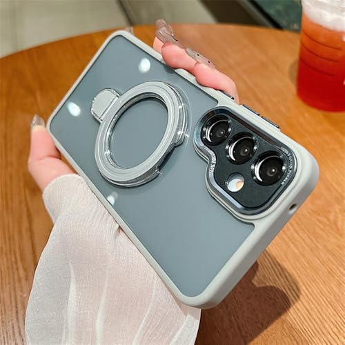 YOGISU Handyhülle mit magnetischem Metallständer für Samsung S24 Ultra S23 Plus A55 A54 A35 A34 A25 A15 A14 A13 A12 Cover, grau, für Galaxy S23Plus von YOGISU