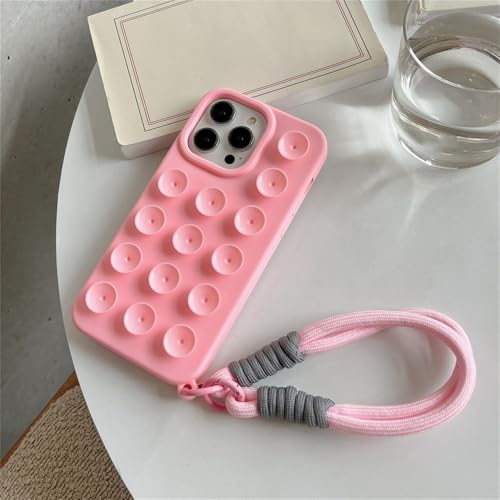 YOGISU Niedlicher Bonbon-Saugnapf aus flüssigem Silikon mit Handschlaufe, Hülle für iPhone 15 14 11 12 13 Pro Max Plus, einfarbige Hülle, Pink, für iPhone 13 YOGISU Niedlicher Bonbon-Saugnapf aus flüssigem Silikon mit Handschlaufe, Hülle für iPhone 15 14 11 12 13 Pro Max Plus, einfarbige Hülle, Pink, für iPhone 13 von YOGISU