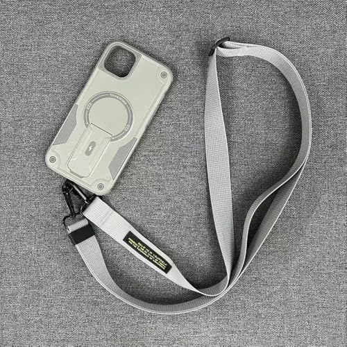 YOGISU Umhängetasche mit magnetischer Halterung und langem Riemen für iPhone 15 Pro Max 13 Pro 14, stoßfeste Schutzhülle für Outdoor-Sportarten, grau, für iPhone 15 Plus YOGISU Umhängetasche mit magnetischer Halterung und langem Riemen für iPhone 15 Pro Max 13 Pro 14, stoßfeste Schutzhülle für Outdoor-Sportarten, grau, für iPhone 15 Plus von YOGISU