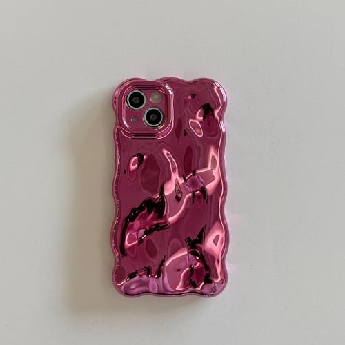 YOGISU für iPhone 11, luxuriöse gewellte Meteoriten-Textur, Beschichtung aus Silber, Anti-Fall-Schutzhülle mit vollständiger Hochglanzbeschichtung (für iPhone 11/Roségold) von YOGISU