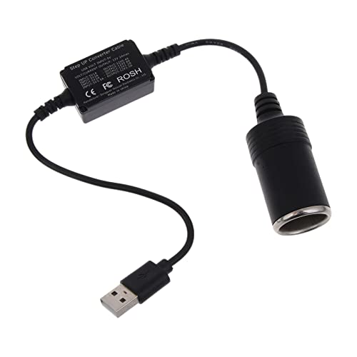 YOGOTEU USB-Stecker auf 12-V-Buchse, Auto-Ciga-Buchse, USB-Stromregler, 5 V auf 12 V, USB-Stecker auf 12 V Auto-Buchse, Konverter-Adapter YOGOTEU USB-Stecker auf 12-V-Buchse, Auto-Ciga-Buchse, USB-Stromregler, 5 V auf 12 V, USB-Stecker auf 12 V Auto-Buchse, Konverter-Adapter von YOGOTEU