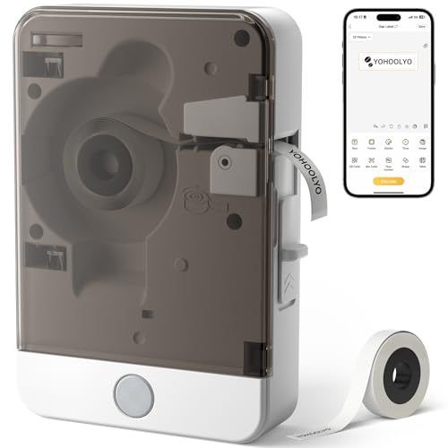 YOHOOLYO Etikettendrucker Bluetooth Etikettiergerät Beschriftungsgerät Selbstklebend Labeldrucker Kabelloser mit iOS Android für Zuhause Büro Küche YOHOOLYO Etikettendrucker Bluetooth Etikettiergerät Beschriftungsgerät Selbstklebend Labeldrucker Kabelloser mit iOS Android für Zuhause Büro Küche von YOHOOLYO