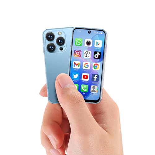 YOHOPE Mini Smartphone, 3,88 Zoll HD Bildschirm, Dual-SIM mit Dual Standby, Face ID Gesichtserkennung, geeignet für Kinder und Studenten als Backup-Telefon, ohne Sperre (Blu-3G) von YOHOPE