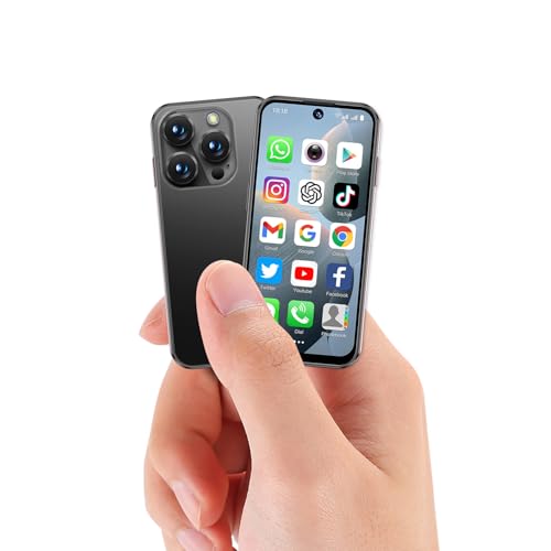 YOHOPE Mini Smartphone, 3,88 Zoll HD Bildschirm, Dual-SIM mit Dual Standby, Face ID Gesichtserkennung, geeignet für Kinder und Studenten als Backup-Telefon, ohne Sperre (Schwarz-3G) von YOHOPE
