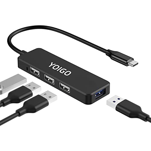USB-C-Hub, YOIGO Typ-C auf 4-Port-USB-Hub, USB 3.1 auf USB 3.0 und USB 2.0 Hub, USB C auf USB-Hub für Laptop, MacBook Pro USB-C-Hub, YOIGO Typ-C auf 4-Port-USB-Hub, USB 3.1 auf USB 3.0 und USB 2.0 Hub, USB C auf USB-Hub für Laptop, MacBook Pro von YOIGO