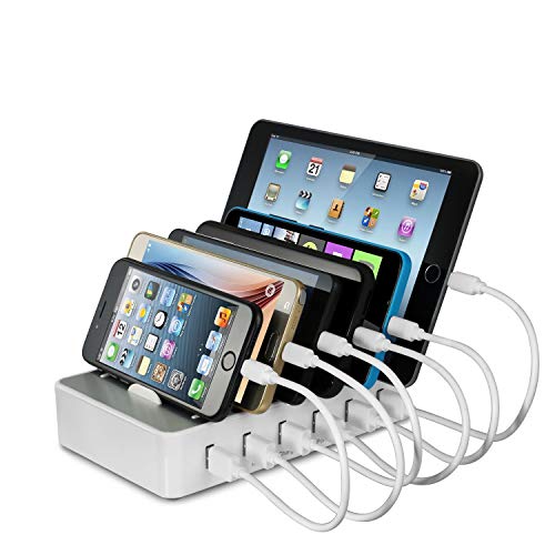 Ladestation Mehrere Geräte YOJA 6 Port Multi Handy Tablet USB Ladegerät Type 1 mit 6 Kurze Kabel , Weiß Ladestation Mehrere Geräte YOJA 6 Port Multi Handy Tablet USB Ladegerät Type 1 mit 6 Kurze Kabel , Weiß von YOJA