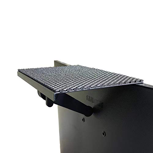 YOKEPO TV-Regalhalterung, 20.3 cm (8 Zoll) Flachbildschirm-Halterung, verstellbare Halterung auf Monitoren, um Kabelboxen, Apple TV, Kamera, Spielekonsole und Heimdekoration, schwarz von YOKEPO