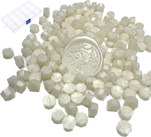 YOKIOU 220 Stück Siegelwachs Perlen Siegel Perlen Set Wachs Siegel Stempel Umschlägen für Basteln von Briefmarken Geschenkverpackung (green pearl) von YOKIOU
