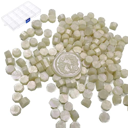 YOKIOU 220 Stück Siegelwachs Perlen Siegel Perlen Set Wachs Siegel Stempel Umschlägen für Basteln von Briefmarken Geschenkverpackung (pink pearl) von YOKIOU