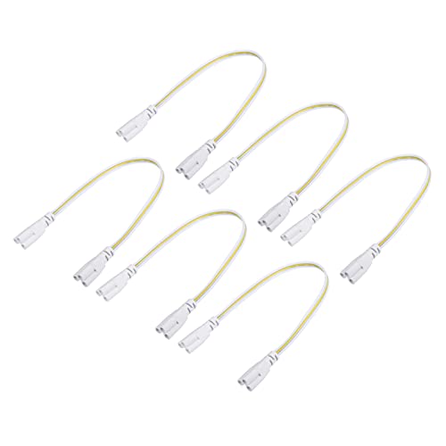 YOKIVE 10Stk T5 T8 LED Röhre Anschluss Kabel Verlängerbares Kabel mit Doppeltem Ende Verbinden Licht Röhren Ideal für LED Integrierte Röhren (Weiß 0.98Ft) von YOKIVE