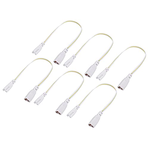 YOKIVE 6Stk T5 T8 LED Röhre Anschluss Kabel Verlängerung Kabel mit Doppel Ende Verbinden Licht Röhren Ideal für LED Integrierte Röhren (Weiß 0.98Ft) von YOKIVE