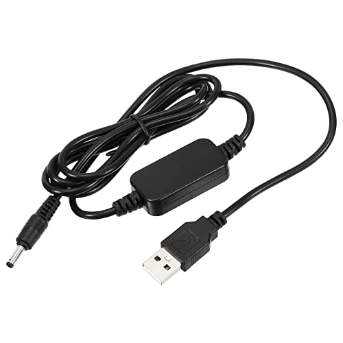 YOKIVE DC 5V bis DC 12V USB Höhe Spannung Konverter Strom Kabel mit DC Jack 3.5mm x 1.35mm Perfekt für Router Kamera Autofahr Rekorder (Schwarz 12W 2A) von YOKIVE