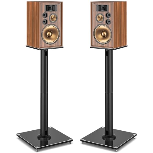 YOMT Universal Boden-Lautsprecherständer, 71,1 cm für Surround-Sound, Mit Kabelmanagement, Hält 10 kg für Bose Edifier Klipsch Polk JBL Sony von YOMT