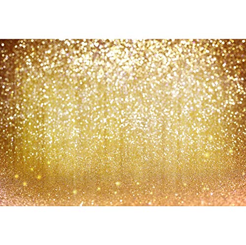 YongFoto 1,5x1m Vinyl Foto Hintergrund Goldener Bokeh Hintergrund Pailletten Glitterpunkte Glühendes Licht Fotografie Hintergrund Party Geburtstag Hochzeit Fotostudio Hintergründe Fotoshooting von YONGFOTO