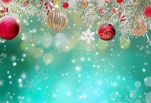 YongFoto 1,5x1m Vinyl Foto Hintergrund Weihnachten Weihnachtsdekoration auf abstraktem Hintergrund Fotografie Hintergrund f黵 Fotoshooting Fotostudio Requisiten von YONGFOTO