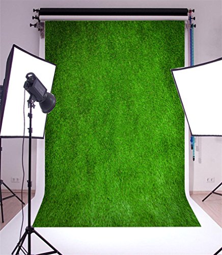 YongFoto 2x3m Vinyl Foto Hintergrund Natur Grün Gras Feld Kunstrasen Sport Fußball Fotografie Hintergrund für Fotoshooting Portraitfotos Party Kinder Hochzeit Fotostudio Requisiten von YONGFOTO