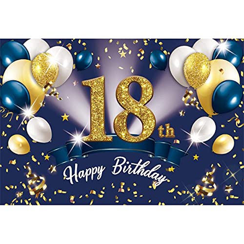 YongFoto 3x2m Happy 18 Geburtstag Hintergrund Bunte Ballon Gold Stern Konfetti Blaues Band Gl鋘zende Fotografie Hintergrund M鋎chen Jungen 18 Jahre Alt Party Poster Foto Requisiten Vinyl YongFoto 3x2m Happy 18 Geburtstag Hintergrund Bunte Ballon Gold Stern Konfetti Blaues Band Gl鋘zende Fotografie Hintergrund M鋎chen Jungen 18 Jahre Alt Party Poster Foto Requisiten Vinyl von YONGFOTO