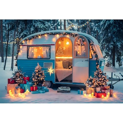 YongFoto 3x2m Weihnachten Wohnmobil Fotografie Hintergrund Wald Lichterkette Geschenkbox Fotohintergrund für Camping Freien Schneelandschaft Partydekorationen Portrait Fotoshooting Studio YongFoto 3x2m Weihnachten Wohnmobil Fotografie Hintergrund Wald Lichterkette Geschenkbox Fotohintergrund für Camping Freien Schneelandschaft Partydekorationen Portrait Fotoshooting Studio von YONGFOTO