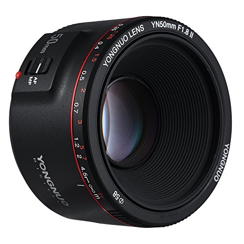 YONGNUO YN EF 50mm f / 1.8 AF-Objektiv 1: 1,8 Standard Prime Blendenöffnung Autofokus für Canon EOS DSLR-Kameras von YONGNUO