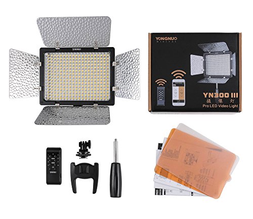 YONGNUO YN300 III LED-Videokamera, Licht mit Farbtemperatur 5500 K und Helligkeit verstellbar, für Canon Nikon Pentax Olympus Samsung YONGNUO YN300 III LED-Videokamera, Licht mit Farbtemperatur 5500 K und Helligkeit verstellbar, für Canon Nikon Pentax Olympus Samsung von YONGNUO