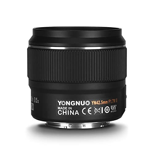 YONGNUO YN42.5mm F1.7M II Weitwinkelobjektiv F1.7 Schwarz - Kompatibel mit Panasonic & Olympus Micro Mount YONGNUO YN42.5mm F1.7M II Weitwinkelobjektiv F1.7 Schwarz - Kompatibel mit Panasonic & Olympus Micro Mount von YONGNUO