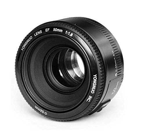 YONGNUO YN50mm F1.8 Autofokus Objektiv mit Canon EF Bajonett, kompatibel mit wie Canon350D/450D/500D/600D/650D/700D/60D/5D Mark II/5D Mark III von YONGNUO