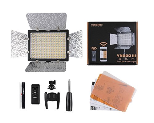 Yongnuo YN-300 III LED-Kamera Videolicht 5500k Kompatibel mit DSLR Canon Nikon Olympus Pentax Samsung Sony von YONGNUO