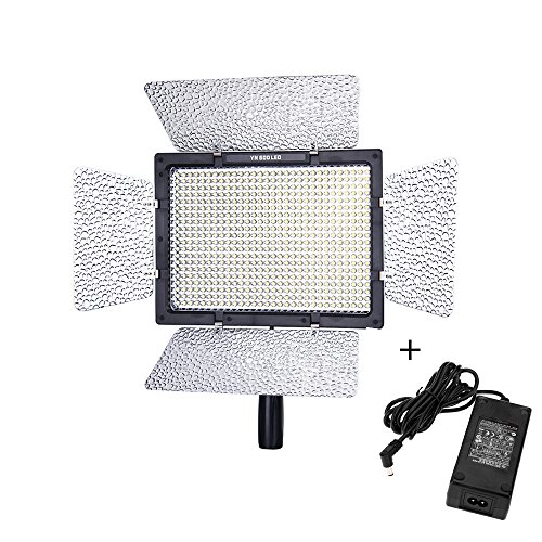 Yongnuo YN-600 600LED Studio Video Licht Lampe Farbtemperatur Einstellbar für Canon Nikon DSLR Camcorder + Power Adapter Fern von YONGNUO