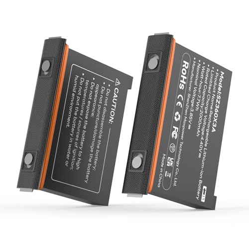 Neue 2000mAh Ersatzakku für Insta360 X3 Kamera Zubehör Akku Ersatz 3.85V Lithium-Ionen-wiederaufladbare Batterie (2 Stück) von YONHUIZI