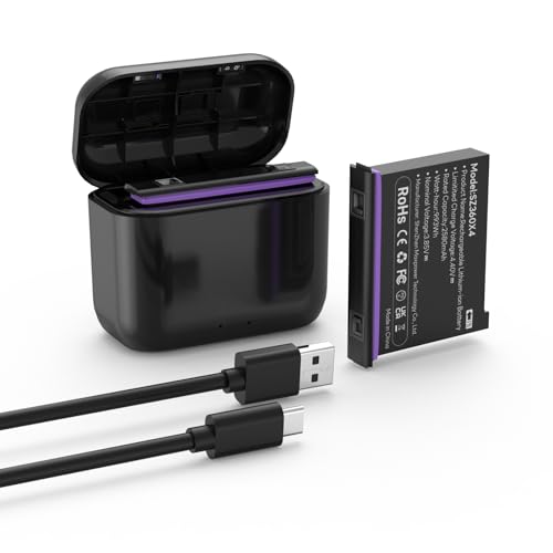 1 x 2580mAh Ersatzakku und Akku Ladegerät für Insta360 X4 Kamera Zubehör Akku Ersatz 3.85V Lithium-Ionen-wiederaufladbare Batterie intelligentes Ladegehäuse 1 x 2580mAh Ersatzakku und Akku Ladegerät für Insta360 X4 Kamera Zubehör Akku Ersatz 3.85V Lithium-Ionen-wiederaufladbare Batterie intelligentes Ladegehäuse von YONHUIZI