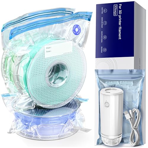 Filament Vakuumbeutel Kit Mit Automatische Pumpe, 20 Filament Aufbewahrung Beutel 34 * 30 cm für 1.75mm 3d Drucker Filament von YOOPAI