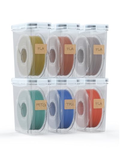YOOPAI Filament Aufbewahrungsbox - 6 Pack Filament Container für 3D Druck Filament Versiegelung und Schutz - Tragbare Aufbewahrung mit Trockenmittel&Etiketten, wasser- und staubdicht 6.0L YOOPAI Filament Aufbewahrungsbox - 6 Pack Filament Container für 3D Druck Filament Versiegelung und Schutz - Tragbare Aufbewahrung mit Trockenmittel&Etiketten, wasser- und staubdicht 6.0L von YOOPAI