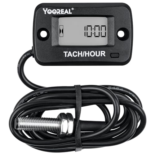 YOOREAL Drehwellen Drehzahlmesser, Betriebsstundenzähler,magnetische Aufnahme,Wartung,Display-Abschaltung für Rasenmäher-Generator,jede rotierende Welle/Zahnrad oder Riemenscheibe externer Geräte YOOREAL Drehwellen Drehzahlmesser, Betriebsstundenzähler,magnetische Aufnahme,Wartung,Display-Abschaltung für Rasenmäher-Generator,jede rotierende Welle/Zahnrad oder Riemenscheibe externer Geräte von YOOREAL