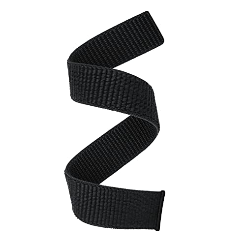 YOOSIDE 26mm Loop Nylon Armband für Fenix 6X / Fenix 5X / Fenix 7X / Instinct 2X / epix Pro 51mm, Ultraleichtes Schnell Trocknen Schleife Waschbar Uhrenarmband für Garmin Enduro 2 (Schwarz) von YOOSIDE