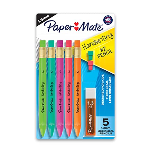 YOOUS Dreikant-Druckbleistift-Set mit Minen und Radiergummi, 1,3 mm, Bleistifte für Kinder in lustigen Schaftfarben, 5 Stück YOOUS Dreikant-Druckbleistift-Set mit Minen und Radiergummi, 1,3 mm, Bleistifte für Kinder in lustigen Schaftfarben, 5 Stück von YOOUS