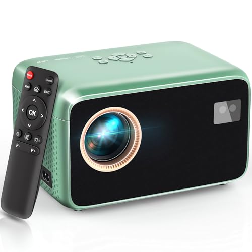 【Autofokus/Trapezkorrektur 6D/4P】Beamer 4K Unterstüt WiFi6 Bluetooth, 18000L Native 1080P Full HD Mini Beamer mit 50% Zoom, 300" LED Tragbar Projektor Kompatibel mit Smartphone/HDMI/USB/Fire TV Stick von YOOYAA