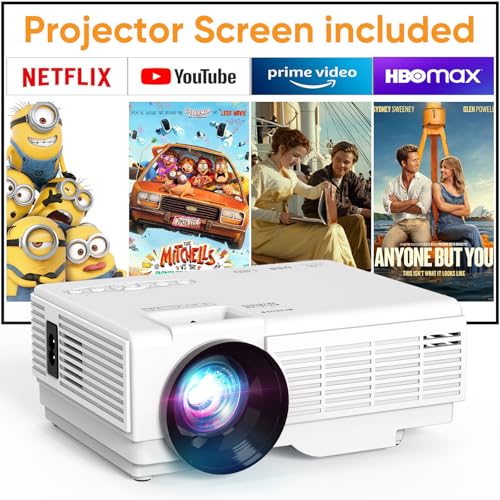 Mini Beamer, YOOYAA Bluetooth Beamer Full HD 1080P, Tragbar Video Projektor 50% Zoom, Outdoor/Heimkino Beamer für Handy Phone, Kompatibel mit Smartphone/HDMI/USB/Fire TV Stick Mini Beamer, YOOYAA Bluetooth Beamer Full HD 1080P, Tragbar Video Projektor 50% Zoom, Outdoor/Heimkino Beamer für Handy Phone, Kompatibel mit Smartphone/HDMI/USB/Fire TV Stick von YOOYAA