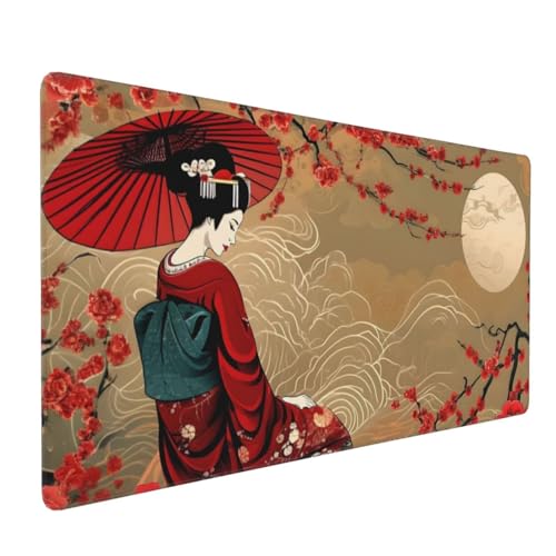 Gaming Mauspad XXL 600 x 300 mm, Japan Mauspad Groß mit Vernähten Kanten, Gaming Mousepad Frau mit Verbessert Präzision und Geschwindigkeit, Mousepad XXL Wasserdicht für Büro, Zimmer Deko H-948 Gaming Mauspad XXL 600 x 300 mm, Japan Mauspad Groß mit Vernähten Kanten, Gaming Mousepad Frau mit Verbessert Präzision und Geschwindigkeit, Mousepad XXL Wasserdicht für Büro, Zimmer Deko H-948 von YOOYLLCY