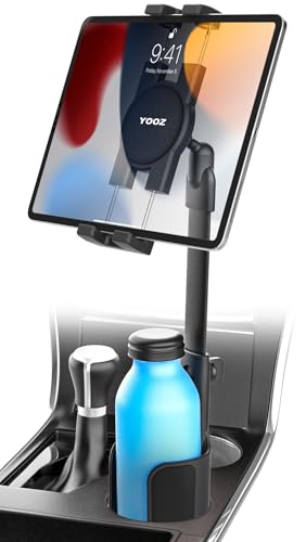 YOOZ Auto-Becherhalter, höhenverstellbar, kann Flasche halten, kein Schütteln, Auto-Becherhalter, Tablet-Halterung mit Aluminium-Teleskoparm für iPad Mini Air Pro, Galaxy Tab, Kindle, Fire, Telefon, 4 YOOZ Auto-Becherhalter, höhenverstellbar, kann Flasche halten, kein Schütteln, Auto-Becherhalter, Tablet-Halterung mit Aluminium-Teleskoparm für iPad Mini Air Pro, Galaxy Tab, Kindle, Fire, Telefon, 4 von YOOZ