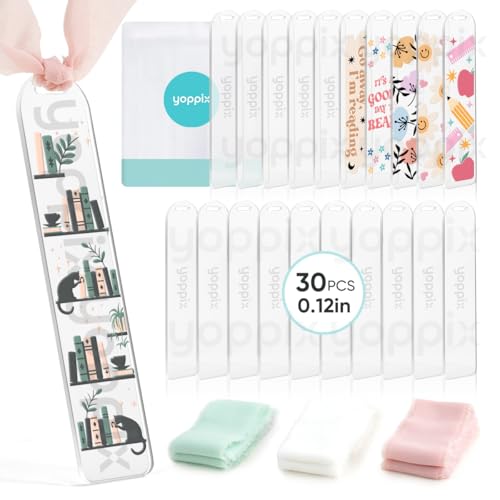 YOPPIX 30 Stück Acryl-Lesezeichen, 3 mm dicke, transparente Acryl-Lesezeichen mit 30 Bändern für Leseliebhaber, Bastelarbeiten, Geschenke, Schulabschluss, Schulanfang YOPPIX 30 Stück Acryl-Lesezeichen, 3 mm dicke, transparente Acryl-Lesezeichen mit 30 Bändern für Leseliebhaber, Bastelarbeiten, Geschenke, Schulabschluss, Schulanfang von YOPPIX