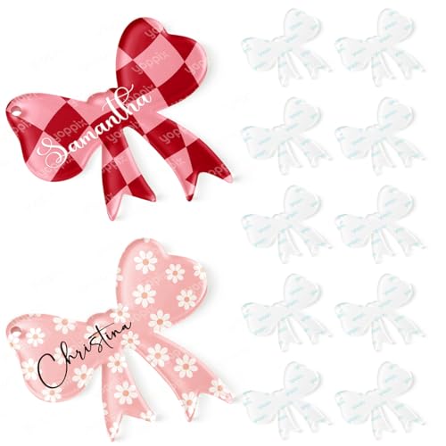 YOPPIX 10 Stück Schleifen Sublimationsrohlinge, Jumbo-Acryl-Sublimationsschleifen für individuelle Schlüsselanhänger, Cheer-Schleifen, Gepäckanhänger, Heimgeschenk, Bastelbedarf YOPPIX 10 Stück Schleifen Sublimationsrohlinge, Jumbo-Acryl-Sublimationsschleifen für individuelle Schlüsselanhänger, Cheer-Schleifen, Gepäckanhänger, Heimgeschenk, Bastelbedarf von YOPPIX