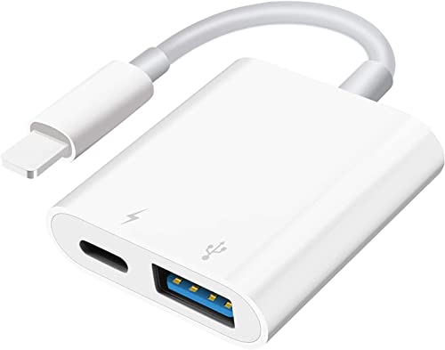 YOPY USB Kamera OTG Adapter, Lightning Stecker auf USB 3.0 Buchse Adapter für iPhone/iPad mit Ladeanschluss Unterstützung Kartenleser/USB Flash Drive/Tastatur/Maus von YOPY