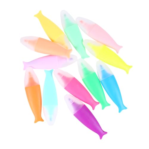 YOSADIER 12 Stück Fluoreszierender Aquarellstift aquarellstifte spaß wachsmalstifte aquarell stifte set + plasur skizzen Cartoon-Malstifte Zeichenstifte für Fischdesign Plastik Colorful von YOSADIER