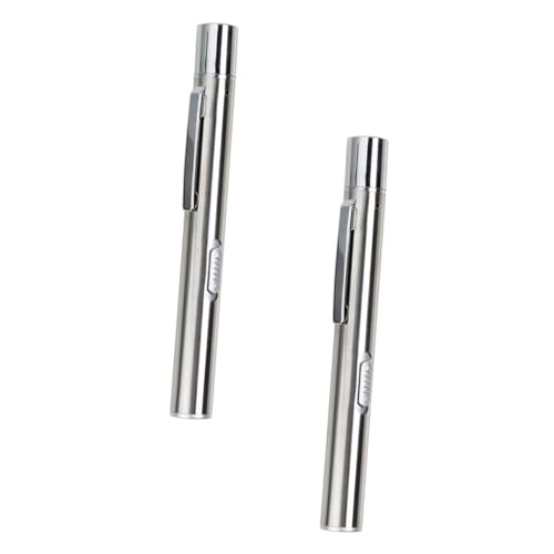 YOSADIER 2 Stück Taschenlampe usb ladegeräte laryngoskop leuchtfackel flashlight tachenlampe flashlihgt diagnostikleuchte ottoskop fotolaterne Stiftlicht Metall Silver YOSADIER 2 Stück Taschenlampe usb ladegeräte laryngoskop leuchtfackel flashlight tachenlampe flashlihgt diagnostikleuchte ottoskop fotolaterne Stiftlicht Metall Silver von YOSADIER