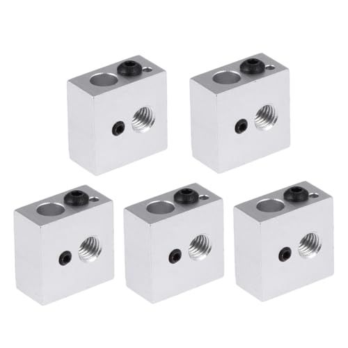 YOSADIER 5 Stück Heizblock 3D-Druckerteile Legierung Silver YOSADIER 5 Stück Heizblock 3D-Druckerteile Legierung Silver von YOSADIER