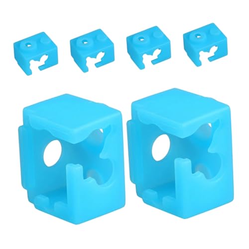 YOSADIER 6 Stück Wärmeblock-aluminiumblock-silikonabdeckung Heizblockabdeckungen Druckerteile Druckerheizblock Silikon Socke Silikon-heizkissen Silikonblöcke Sky-blue Kieselgel von YOSADIER