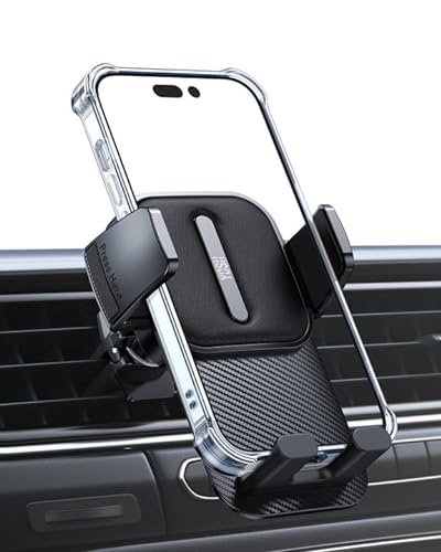 YOSH 2023 Handyhalterung Auto lüftung, 360° drehbare Handyhalter Auto Lüftungsschlitz mit Doppel-Lock Clip, Kompatibel für großes Telefon iPhone Samsung Huawei Google von YOSH