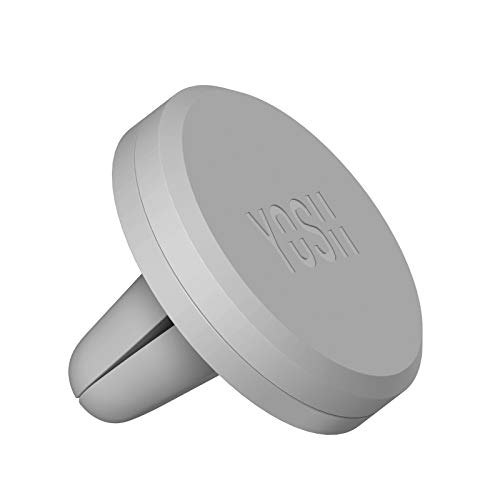 YOSH Handyhalterung Auto Magnet Lüftung, Magnetische für Lüftungsgitter, Ultra-Kompakt Handyhalter Auto mit Starken Magneten, Universal KFZ für iPhone, Samsung, Pixel mit Metallplatten (grau) von YOSH