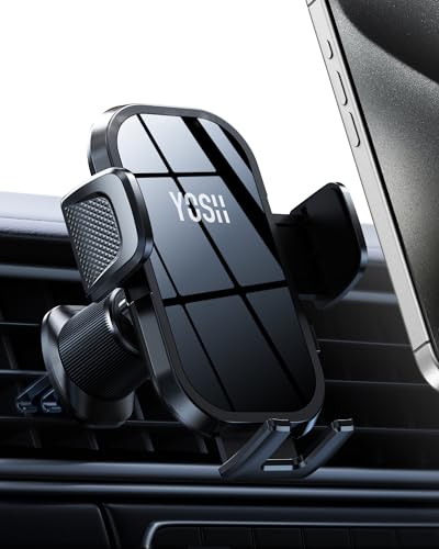 YOSH Handyhalterung Auto Lüftung, 2024 NEU Hochglänzendes Design Universal Handyhalterung für Autos mit Metall-Doppelhaken, Kompatibel für iPhone 15 Pro Max Samsung S23 Ultra Huawei Smartphones von YOSH